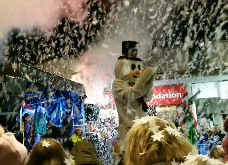 Confetti cannons bring a burst of excitement to Christmas Lights Switch-on events