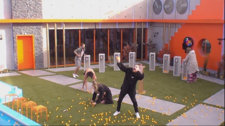 Table tennis balls rain down on BigBrother contestants