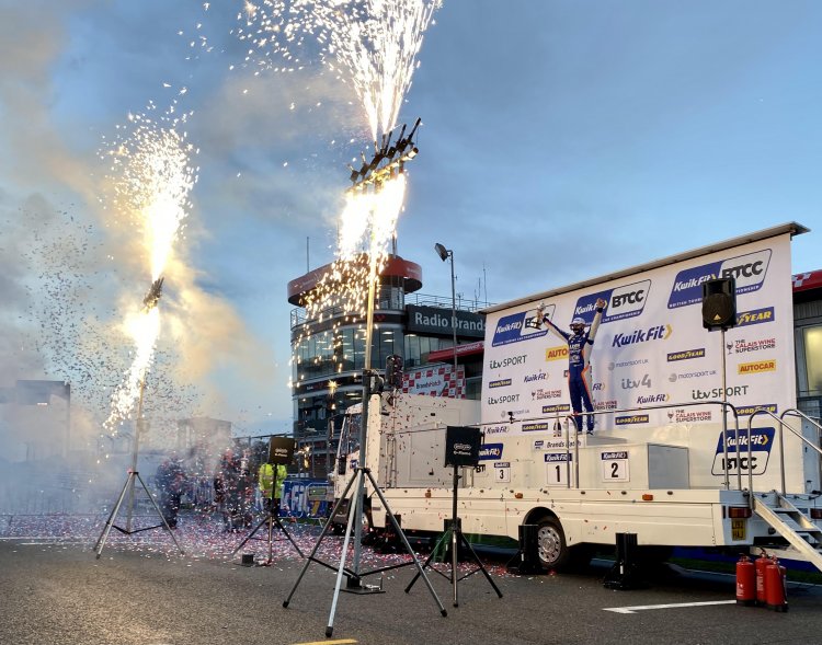 Confetti Magic Provide Pyro, Confetti & Flames To Accompany The BTCC 2020 Trophy Presentation